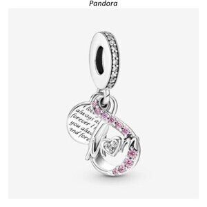 Pandora Mom Infinity Pav Double Dangle Charm